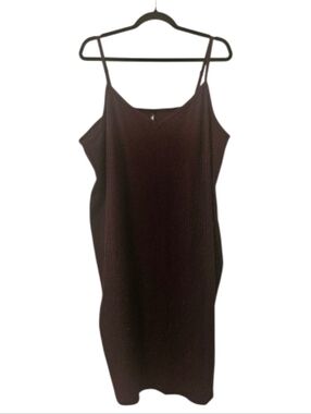 Purple Torrid Women's Heavy Hacci Rib V-Neck Cami Lounge Midi Dress